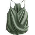 thumbnail image 1 of playera sin mangas con tirantes delgados para mujer Verde militar sólido CH Verde militar sólido CH Xishao ropa, 1 of 2