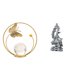 thumbnail image 1 of Escultura de metal con forma de bola de cristal con diseño de Feng Shui budista Guan Yin para oficina, dormitorio, sala de estar, pasillo, chimenea., 1 of 8