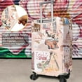 thumbnail image 2 of Travel Luggage Cover Suitcase Protector Fits 18-32 Inch Luggage Wheel Covers Patterned Travel Related Items Flower Luggage Protector Elastic Luggage Anti-scratch Suitcase Cover M, 2 of 6