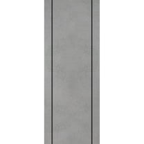 Slab Barn Door Panel 32 x 80 inches | Planum 0016 Concrete with Frosted Glass | Sturdy Finished Interior Doors | Pocket Closet Sliding