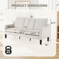 thumbnail image 6 of MELLCOM 3 Seat Sofa for Living Room, Modern 3 Seater Couch, Fabric Sofa for Bedroom, Apartment, Office, 6 of 10