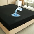 thumbnail image 7 of Black Mattress Protector Waterproof Bed Cover Queen Size Mattress Pad Cover 12'' Deep Pocket Fitted Sheet, 7 of 7
