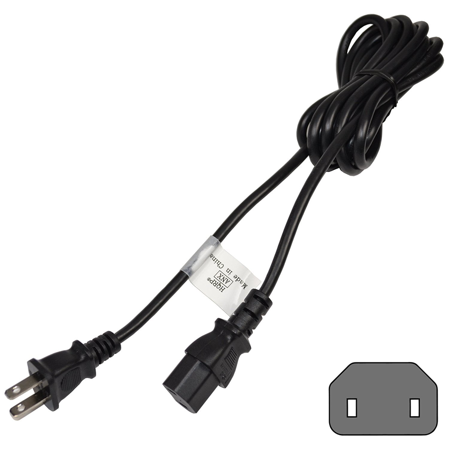 HQRP 10ft AC Power Cord for Sony KDL46Z4100 KDL40V4100 KDL40V4150 KDL40V5100 KDL40VE5 KDL