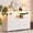 White, variant on Dresser for Bedroom with 11 Fabric Drawers, Featuring Power Outlet & LED Lights, Wooden Top, 55”w TV Stand for Chest of Drawers for Closet and Entryway