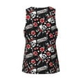 thumbnail image 5 of Fotbe Vintage Skull Casino Pattern Men's Quick Dry Workout Tank Top Gym Muscle Tee Fitness Bodybuilding Sleeveless T Shirt Breathable Workout Shirt-3X-Large, 5 of 9
