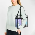 thumbnail image 2 of 2pcs Clear Tote Bags, DISEN Stadium Approved Clear Shoulder Bag, Waterproof PVC Handbag for Sports, Games, Concerts, 2 of 8