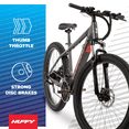 thumbnail image 4 of Huffy Vertis 27.5 Inch Electric Mountain Bike, Fits Riders 60+, Gray, Unisex Adult, 4 of 16