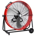 thumbnail image 2 of Achazel 24 Inch Industrial Drum Fan, 3-Speed Heavy Duty 8100 CFM Air Circulation High Velocity Floor Fan for Warehouse Workshops Garage Cooling Red, 2 of 11