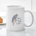 thumbnail image 3 of CafePress - WALK TOGETHER IN PEACE Mugs - 11 oz Ceramic Mug - Novelty Coffee Tea Cup, 3 of 4