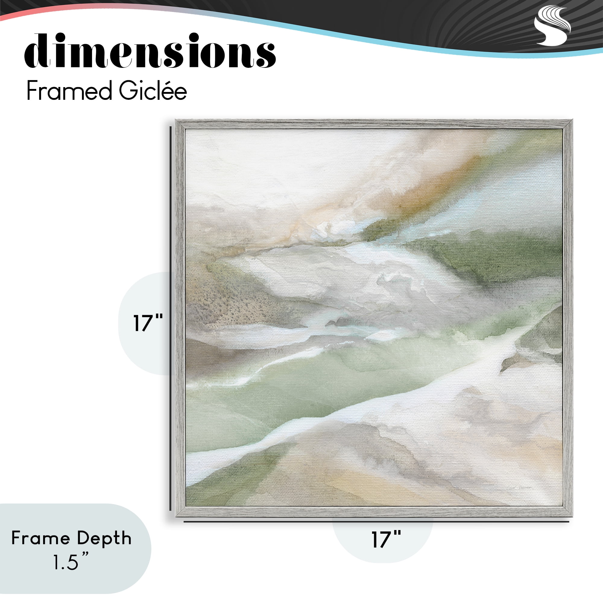 Stupell Industries Serene Misty Landscape Gray Framed Giclee Art, design by Carol Robinson