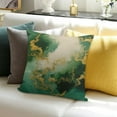thumbnail image 3 of Emerald Green Gold Marble Pillow Covers, Green and Gold Modern Abstract Throw Pillow Covers Outdoor Decorative Pillow Case for Couch Bed Sofa Cushion Home Decor, 3 of 5