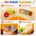 thumbnail image 6 of JoyStone Ride On Push Car for Toddlers, Push Walker Ride On Car with Lights, Music and Horn, Under Seat Storage, Push Car for Boys Girls, Orange, Bear, 6 of 9