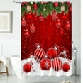 thumbnail image 6 of kladzum Christmas Shower Curtain 71"x35" Christmas Decoration Print Shower Curtains, Bathroom Partition Curtain with 12 Hooks, Shower Curtain Liner for Bath, Dorm, Kitchen, 6 of 6