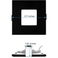 thumbnail image 5 of Luxrite 3 inch Square Ultra Thin LED Recessed Light with J-Box 8W 5 Color Options Dimmable 540 Lumens Black Trim, 5 of 8