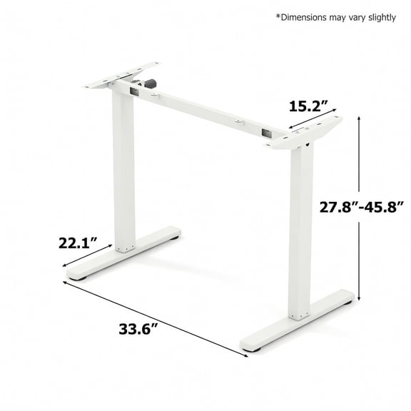 Resenkos Electric Standing Desk Frame with LED Display, Height Adjustable Computer Desk Base for Home, Office, White