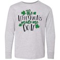 thumbnail image 3 of Inktastic St. Patrick's Day The Leprechauns Made me Do It Long Sleeve Youth T-Shirt, 3 of 5