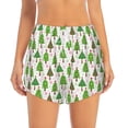 thumbnail image 2 of Susaid Christmas Trees Print Women's High Waisted Running Shorts Quick Dry Athletic Gym Track Workout Shorts Zip Pocket-XX-Large, 2 of 7