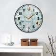 thumbnail image 2 of Yayeee Wall Clock Battery Operated 11.9" Silent Quartz Non-Ticking for Living Room Decor, Floral Easter, 2 of 8