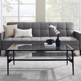 thumbnail image 4 of Table Basse Rayna 42" en Verre et Métal Noir, 4 of 6