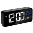 thumbnail image 3 of Large Digital Alarm Clock For Visually Impaired - Big Electric Clock For Bedroom, Jumbo Number Display, Fully Dimmable Brightness Dimmer, Usb Ports,, 3 of 5