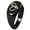 Black, variant on Sterling Silver Love Music Treble Clef Heart Engraved Oval Flat Top Polished Ring