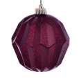 thumbnail image 1 of Vickerman MC190819D 5 in. Wine Glitter Faceted Ball Ornament - 3 per Bag, 1 of 1