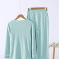 thumbnail image 6 of CQXIDFH Pajamas Set for Women Plus Size V-Neck Pajama Set with Built-in Support Long Sleeve Loose Casual Home Wear Soft PJ Loungewear Sleepwear, 6 of 6