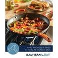 thumbnail image 5 of Rachael Ray 14" Hard-Anodized Non-Stick Frying Pan/Fry Pan/Skillet with Helper Handle, Grey with Orange Handle, 5 of 10
