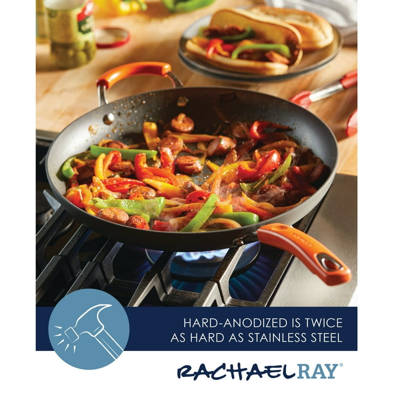 Rachael Ray Cucina Hard Anodized 14 Open Skillet With Helper