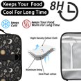 thumbnail image 4 of Sun and Mushroom Gothic Pattern Insulated Lunch Bag with Shoulder Strap and Bottle Holder,Bento School Lunch Bag Box,11x9.5x3.5 Inches, 4 of 5