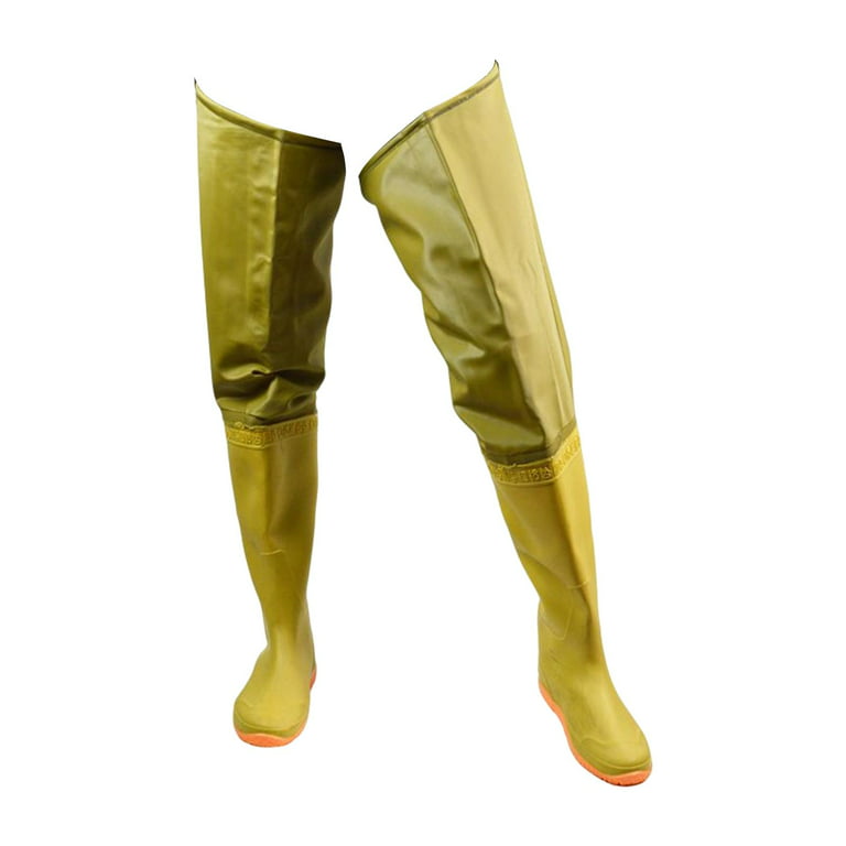 Figatia Hip Waders, Waterproof Hip Boots Water Pants with Buckle Boots Rain Boot Breathable for Men Women Wading Trousers for Muck Work Fly Fishing 45