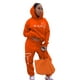 thumbnail image 1 of UKAP Ropa de descanso para mujer, sudaderas con capucha, sudaderas y pantalones de chándal, conjunto de 2 piezas con estampado de letras, mono deportivo para salón, 1 of 4