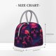 thumbnail image 2 of Balery Purple-Red Skull Bolsa de Almuerzo para Mujeres, Caja de Almuerzo, Bolsa de Almuerzo Pequeña Impermeable, Tote de Almuerzo Reutilizable con Gran Capacidad, 2 of 6