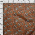 thumbnail image 2 of oneOone Viscose Jersey Fabric Leaves & Floral Block Printed Craft Fabric BTY 60 Inch Wide, 2 of 5