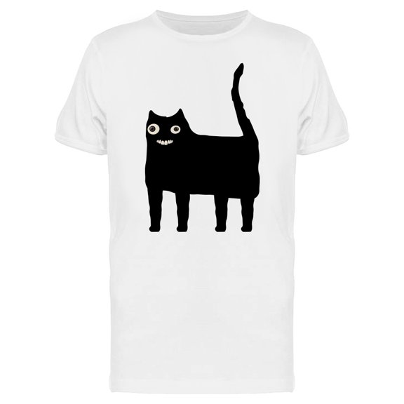Scary Cat With Big Teeth T-Shirt Men -Image by Shutterstock, Male 4X-Large