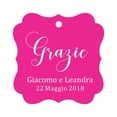 thumbnail image 1 of Darling Souvenir Wedding Favor Tag Grazie Wedding Thank You Gift Custom Hang Tags-Magenta-100 Tags, 1 of 1