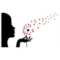 thumbnail image 4 of Abstract Woman Ceramic Toothbrush Holder, Romantic Design of a Woman Blowing a Dandelion Flower, Decorative Versatile Countertop for Bathroom, 4.5" X 2.7", Vermilion Charcoal Grey, 4 of 4