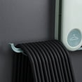 thumbnail image 3 of Billuyoard Colgador de ropa organizador de montaje en pared estante de almacenamiento de armario sin perforaciones ABS hogar anticaída baño dormitorio Type2 NO2 Billuyoard HA059327-02, 3 of 6