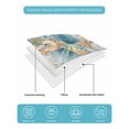 thumbnail image 4 of Twin Quilt Bedding Set, Beach Coastal Teal Reversible Summer Quilt 3 Pieces, Nautical Shell Starfish Coral Summer Lightweight Bedspreads Coverlets with 2 Pillow Shams for All Seasons, 4 of 5