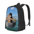 thumbnail image 2 of Daiia Two Brave Cats Are Floating On The Sea Iceberg Backpack for Men and Women -Durable Backpack Large Capacity, Water-Resistant Bag with Adjustable Straps and Laptop Compartment, 2 of 9