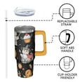 thumbnail image 3 of Halloween Tumbler 30 oz with Handle and Straw Ghost Skull Pumpkin Cup Halloween Holiday Gifts Travel Mug, 3 of 5