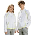 thumbnail image 4 of Girls Zip Up Workout Jacket Lightweight Athletic Horse Riding Jackets Cropped Gym Yoga Track Shirts with Thumb Holes, 4 of 5