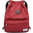 thumbnail image 1 of KAUKKO Cordón Deportes Mochila Gimnasio Yoga Bolsa Hombro Mochila para Hombres y Mujeres KAUKKO  K1031-Red, 1 of 5