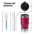 thumbnail image 2 of Portalatas  Bloosom De Cerveza De Acero Inoxidable Vaso Térmico 14oz Rosa Roja, 2 of 5