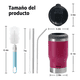 thumbnail image 2 of Portalatas  Bloosom De Cerveza De Acero Inoxidable Vaso Térmico 14oz Rosa Roja, 2 of 5