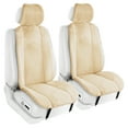 thumbnail image 4 of TLH Beige Doe16 Faux Rabbit Fur Car Seat Cushions, for most Cars, Trucks, SUVs or Vans, 4 of 4