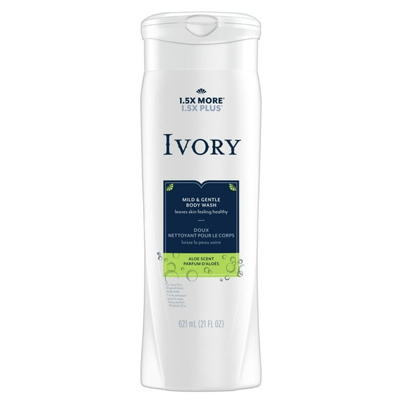 Ivory Mild & Gentle Body Wash, Aloe Scent, 21oz