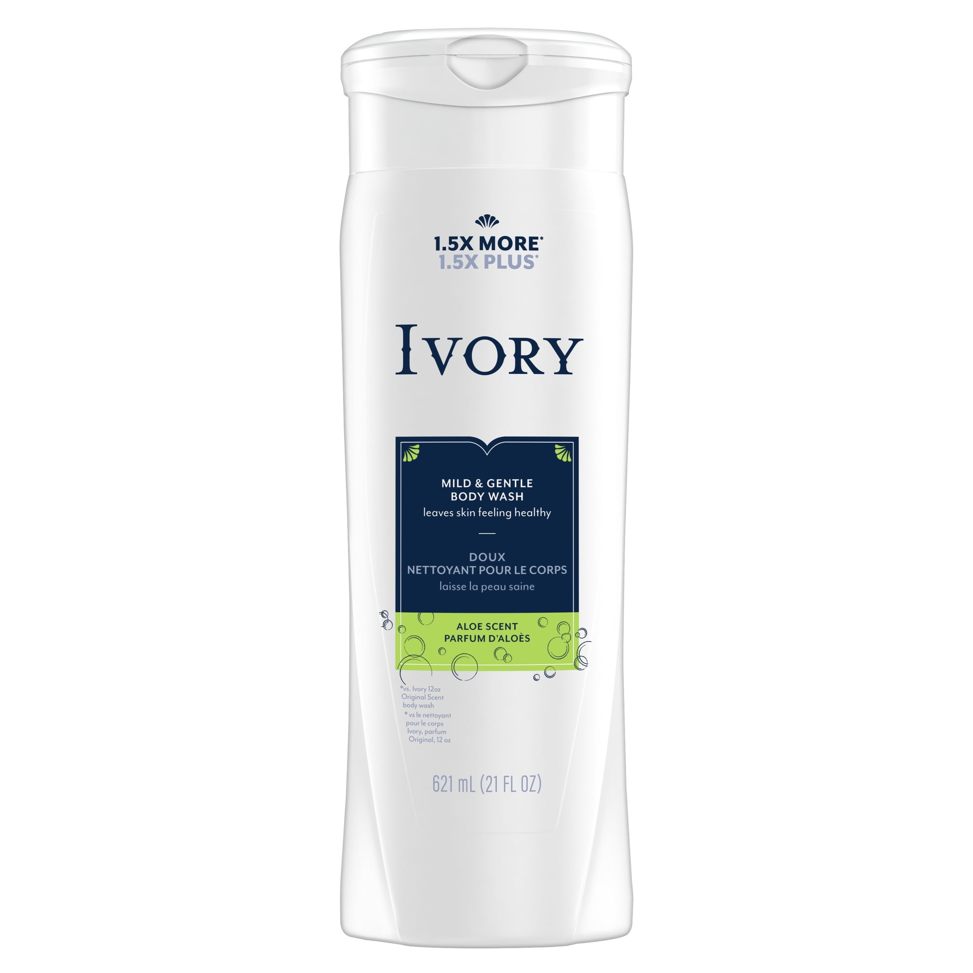 Ivory Mild & Gentle Body Wash, Aloe Scent, 21oz