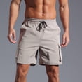 thumbnail image 6 of ohmzyzo Men's Athletic 7 Inch Sweat Shorts Fashion Solid Color Drawstring Elastic Waist Shorts Comfy Swim Trunks Casual Loose Board Shorts, 6 of 9