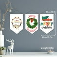 thumbnail image 3 of Christmas Flag Triangular Wall Hanging Decoration Door Window Wall Decoration Christmas Decoration 6 Types Candle Christmas Tree Cockhorse Car Green Garland Red Garland, 3 of 9